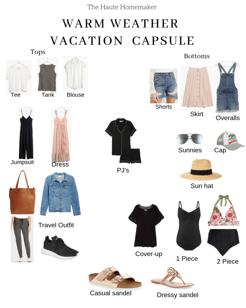 What to Pack: Warm Weather Vacation Capsule - The Haute Homemaker