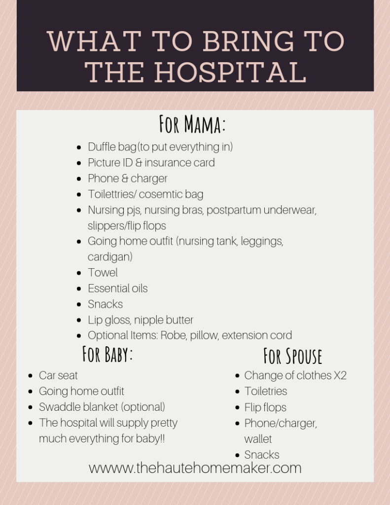 What You *Really* Need in Your Hospital Bag: What To Pack & What