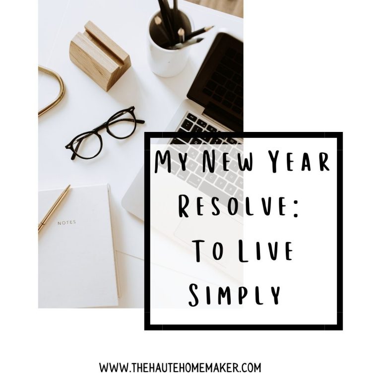 A New Year Resolve: Delighting In The Simple
