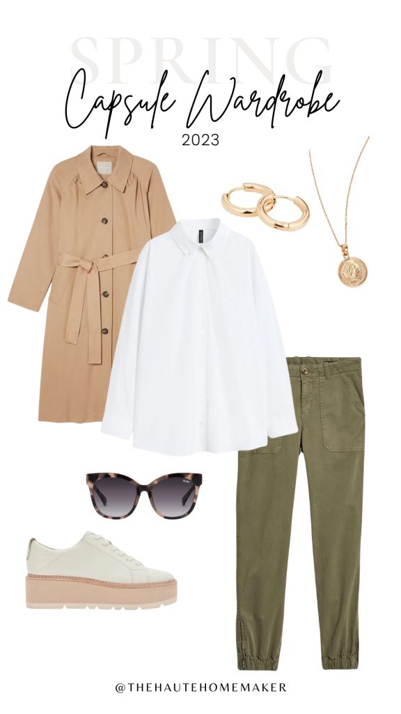 key staples spring capsule outfit idea