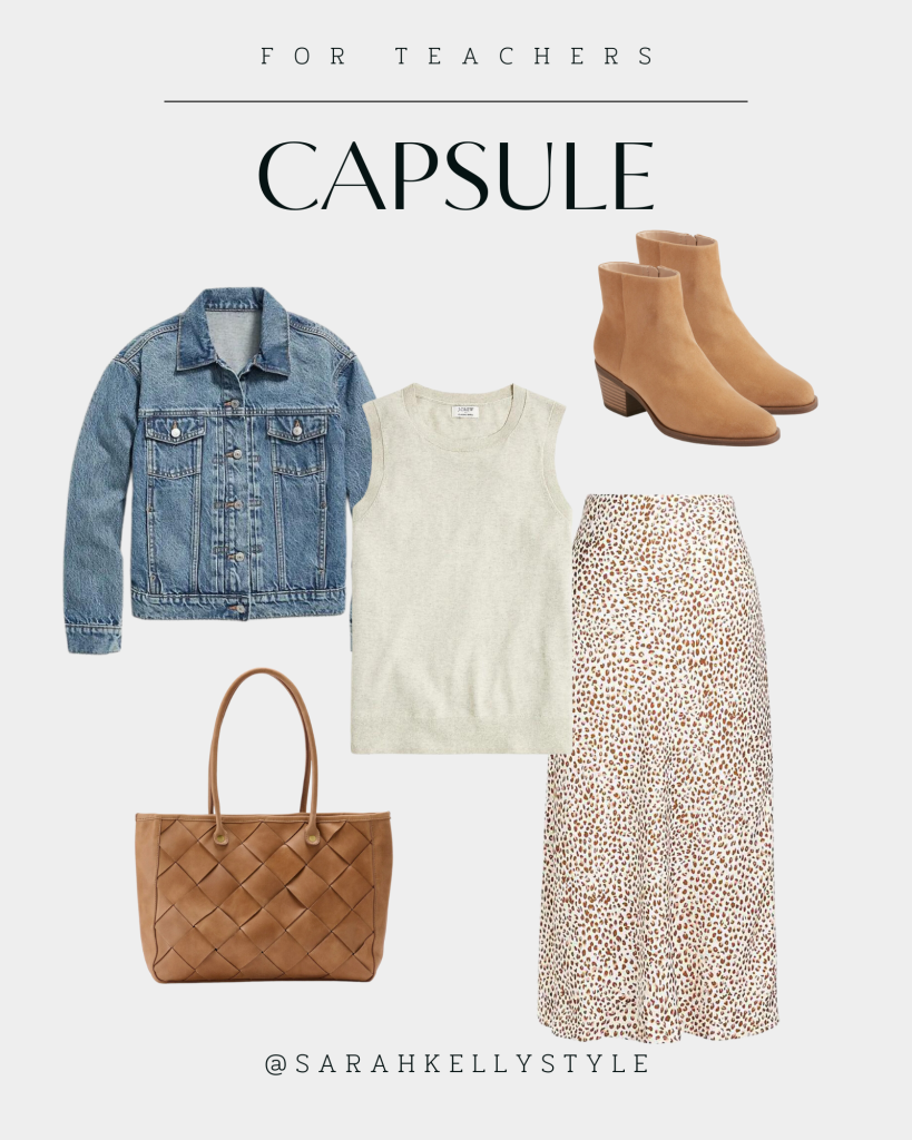 fall teacher capsule outfit 